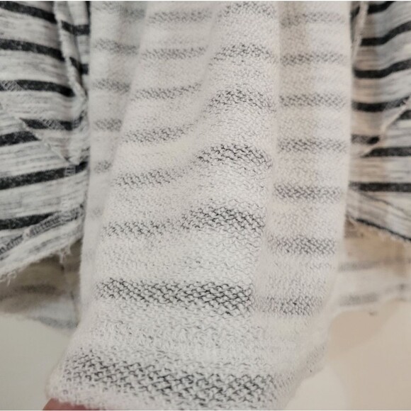 The Impeccable Pig grey striped waterfall open front cardigan Size S - Picture 6 of 9